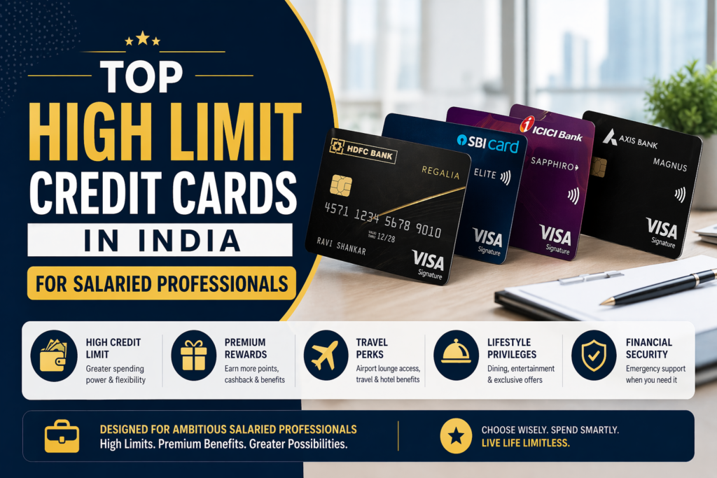 Top High Limit Credit Cards in India for Salaried Professionals